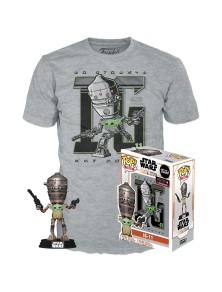 Set Figura Pop & Tee Star Wars Ig-11 Con The Bambino Esclusiva Funko