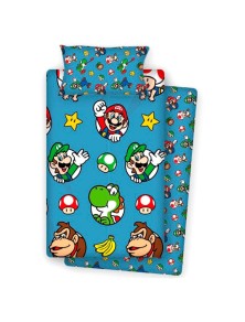 Super Mario Bros Fogli Set Letto 90cm Nintendo