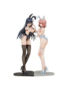 Ikomochi Original Character Statuas 1/6 Black Bunny Aoi & White Bunny Natsume 30 - 31 Cm Ensoutoys