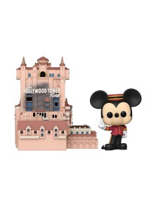 Walt Disney Word 50th Anniversary Pop! Town Vinile Figura Hollywood Tower Hotel E Mickey Mouse 9 Cm Funko