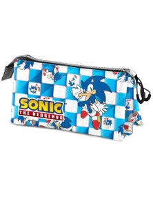 Sonic Il Riccio Astuccio Triplo Posa Blu 11 x 23 x 7 cm Karactermania