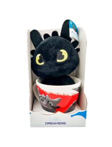 How To Train Your Dragon Toothless Tazza + Peluche 18cm Dreamworks