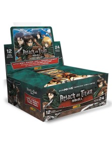 ATTACK ON TITAN CARD BOX 24 BUSTE ANIME MANGA - CARTE DA GIOCO/COLLEZIONE