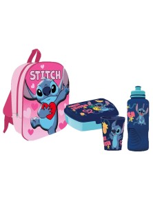 Zaino 3d Bambina + Regalo Set 3 In 1 Lilo & Stitch Disney - Accessori