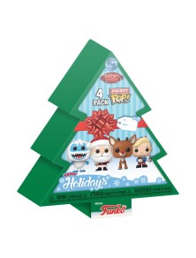 Rudolph The Red-nosed Reindeer Pocket Pop! Vinile Figura 4-pack Tree Holiday 4 Cm Funko