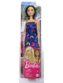 BARBIE TRENDY VESTITO BLU CON FARFALLE E CAPELLI NERI - GIOCATTOLI VARI