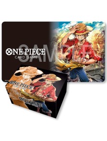 One Piece Card Game - Tappetino da Gioco e Deck Box Monkey D. Luffy