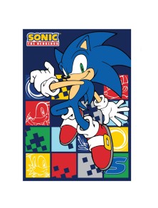 Sonic The Hedgehog Coperta In Pile Sega