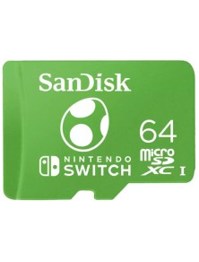 SANDISK MICRO SD XC I 64GB NINTENDO SWITCH YOSHI HDD/SSD/MICROSD - MEMORIE