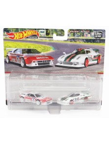 BMW - SET 2X PM1 PROCAR N 8 RACING + LANCIA STRATOS N 829 RALLY 1977 - WHITE RED GREEN