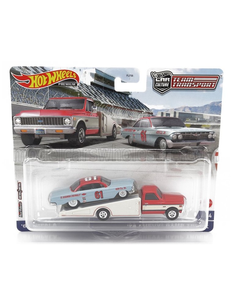 CHEVROLET - RAMP TRUCK CAR TRANSPORTER WITH IMPALA N 61 RACING 1961 - VARIOUS