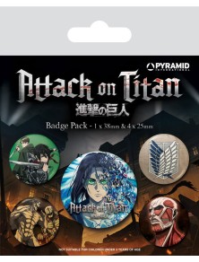 Attack On Titan Pin-Back Buttons 5-Pack Season 4 Pyramid International