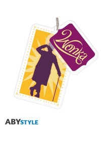 Willy Wonka Portachiavi Acrilico Willy Wonka Viola e Giallo 5,5x3,5 cm AbyStyle