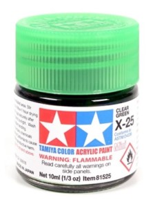 Tamiya - Colore acrilico X-25 Clear Green 1pz da 10ml  trasparente lucido