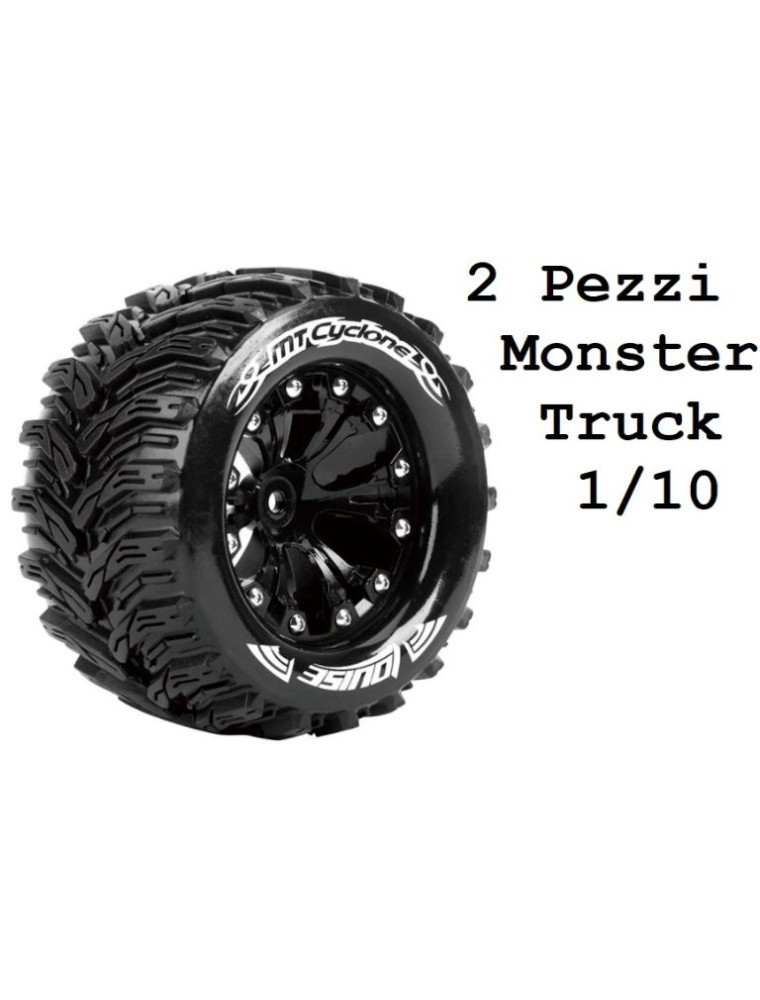 LOUISE RC - Gomme MT-Cyclone Monster Truck 1/10 incollate su cerchi