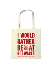 Harry Potter Borsa Portatutto I Would Rather Be At Hogwarts Logoshirt