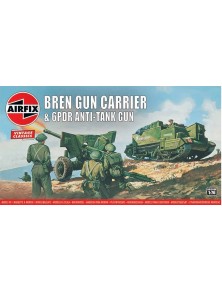 AIRFIX - 1/76 VINTAGE CLASSIC: Bren Gun Carrier & 6 pdr Anti-Tank Gun