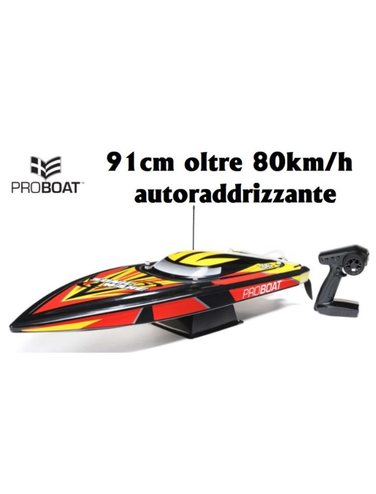 Pro Boat - Sonicwake V2 36 rosso nero e giallo autoraddrizzante