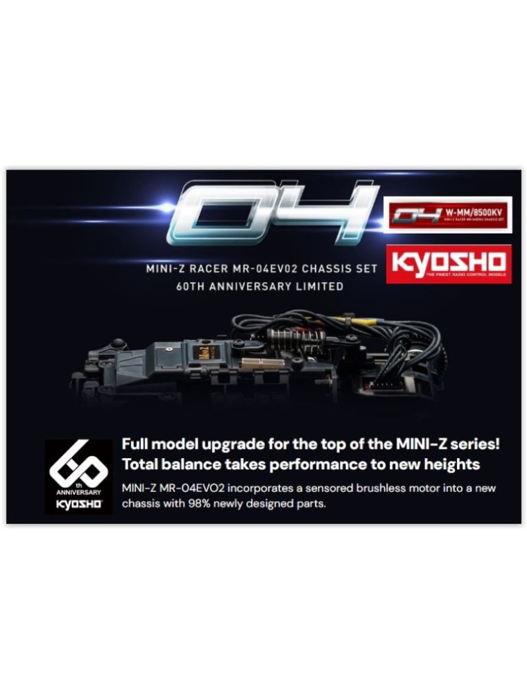 Kyosho - Mini-Z MR04 evo2 chassis set (w-mm) 8500kv