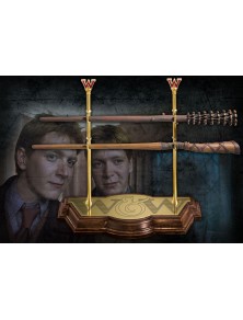 Harry Potter Bacchette Magiche Gemelli Weasley con Espositore Noble Collection