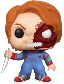 Child´s Play Pop! Movies Vinile (exc) Figura Chucky Half (bd) 9 Cm Funko