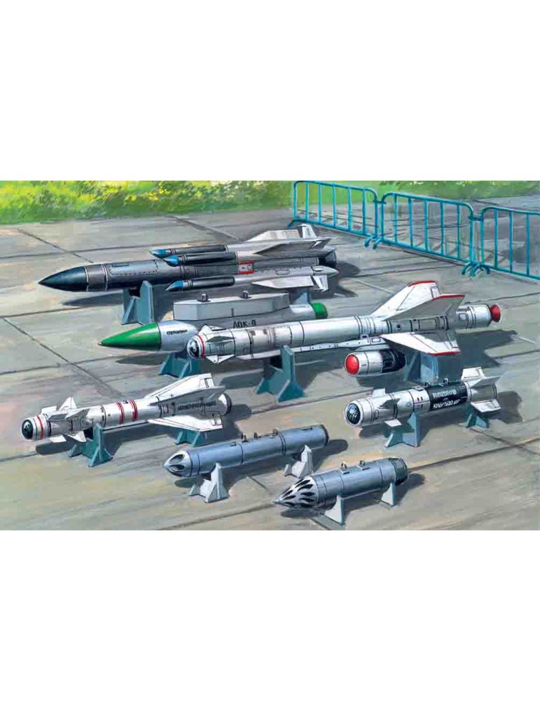 ICM - 1/72 Soviet Air-to-Surface Aircraft Armament (X-29T, X-31P, X-59M missiles, B-13L, B-8M1 rocket containers, KAB-500Kr bomb