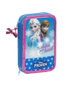 Astuccio porta penne Scuola Frozen Regina delle Nevi 34 pcs. 13x20 cm Safta