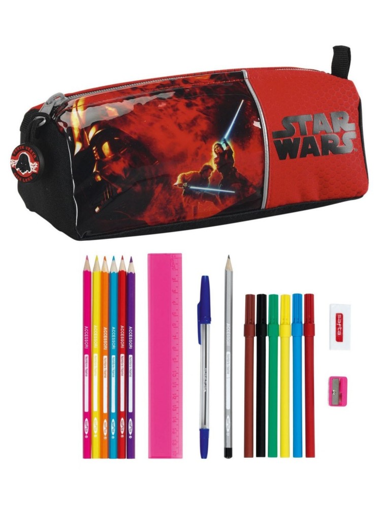 Astuccio portapenne scuola Star Wars 17 pezzi Darth Fener Vader 21 cm