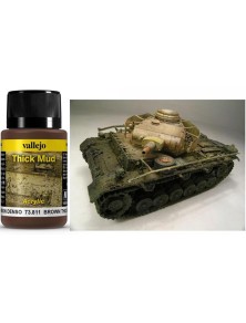 VALLEJO WEATHERING BROWN THICK MUD 40ML 73811 COLORI VALLEJO