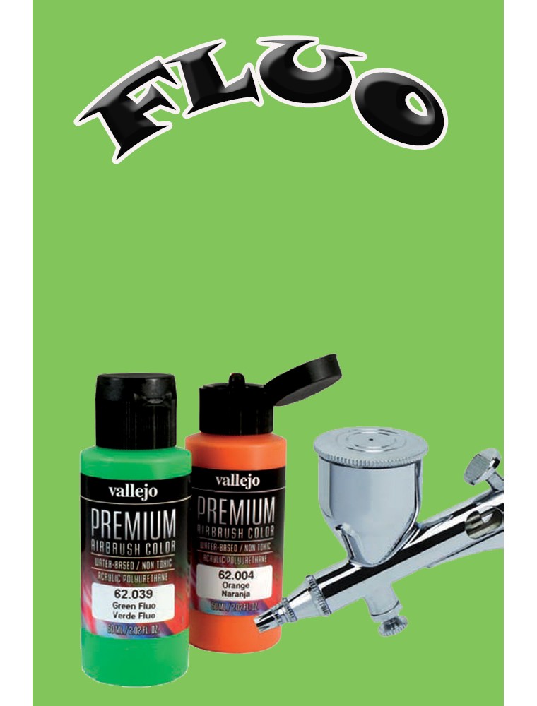 VALLEJO PREMIUM AIRBRUSH GREEN FLUO 62039 COLORI VALLEJO