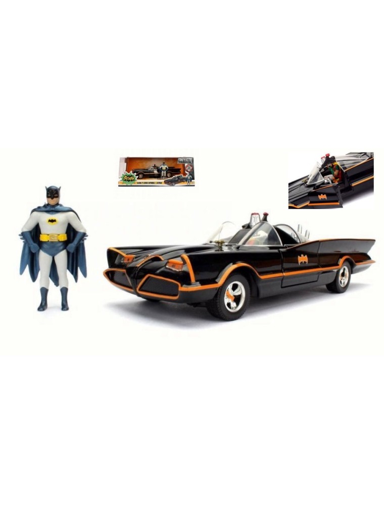 Jada 98259 BATMOBILE 1966 CON FIGURA BATMAN + ROBIN 1:24 Modellino