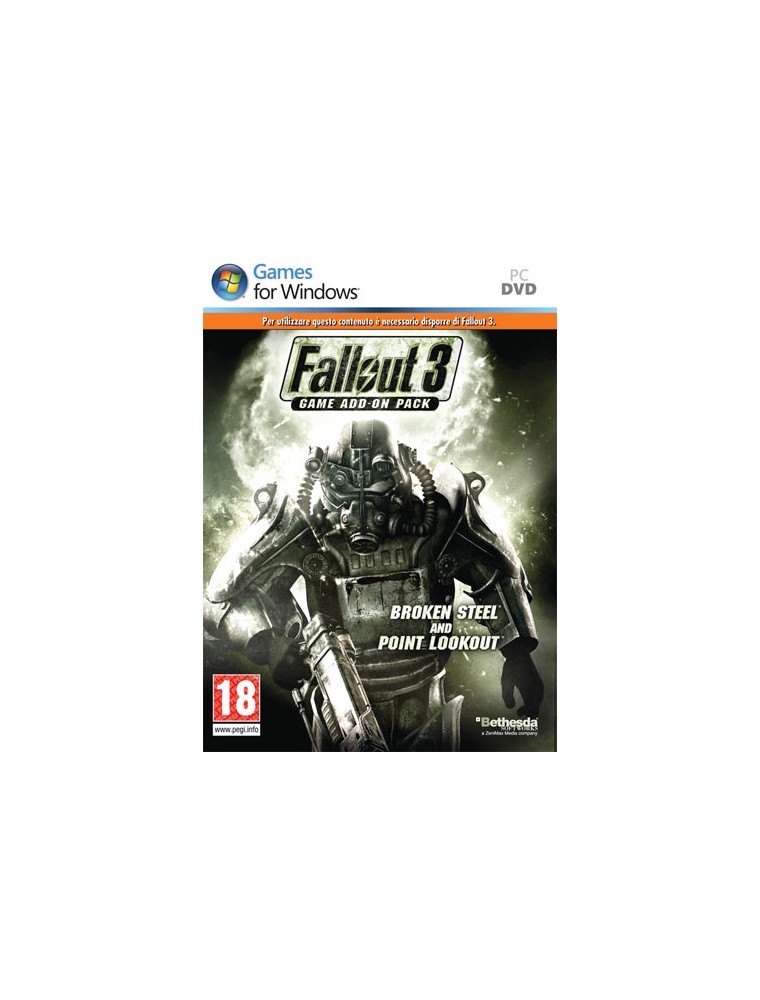 FALLOUT 3 GAME ADD ON 2 BROKEN STEEL AZIONE - GIOCHI PC