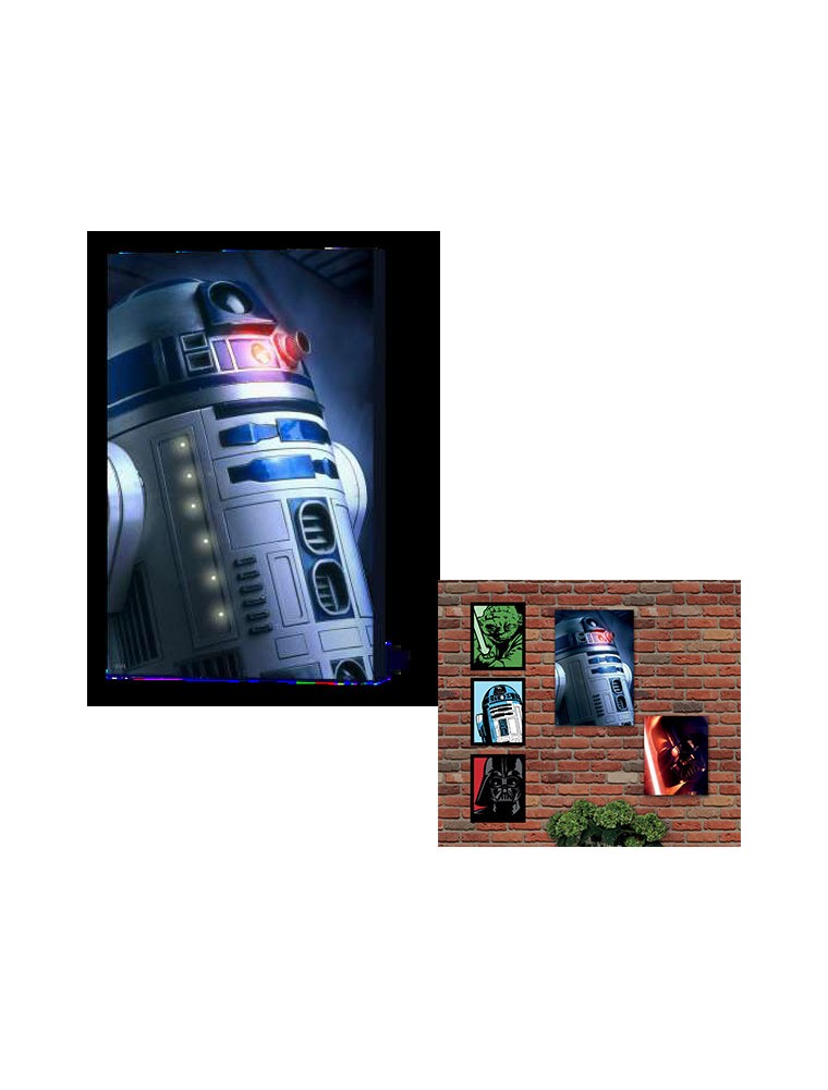 QUADRO LUMINOSO STAR WARS - R2-D2 GADGET