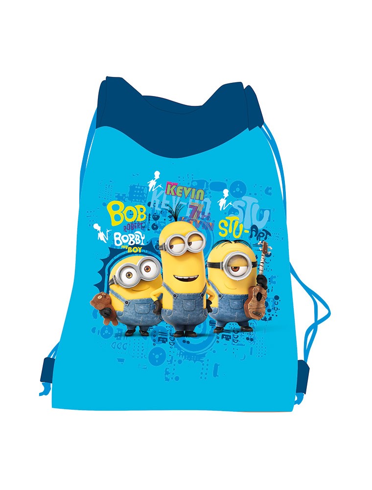 BORSA MINIONS BLU 30X40 GADGET