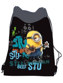 BORSA MINIONS NERO 30X40 GADGET