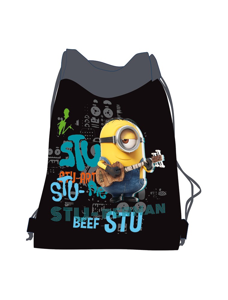 BORSA MINIONS NERO 30X40 GADGET