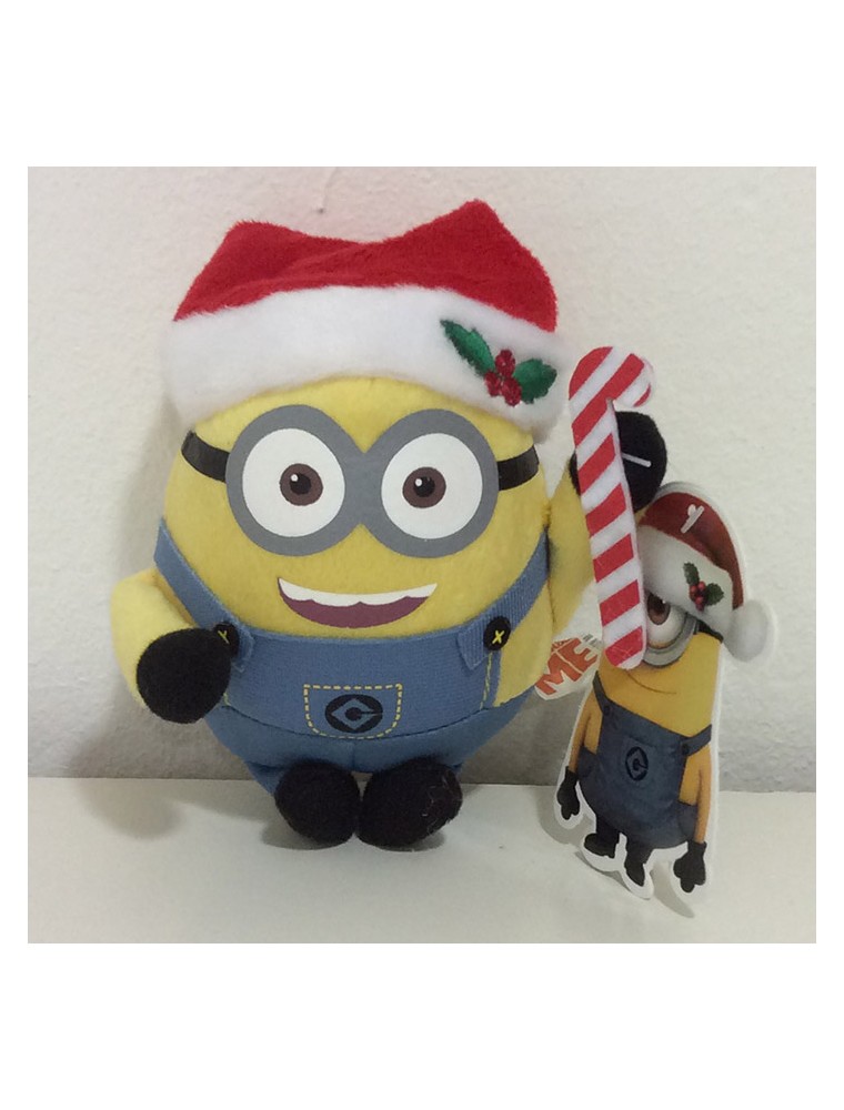 PELUCHE A CLIP MINIONS NATALE 13CM PELUCHES