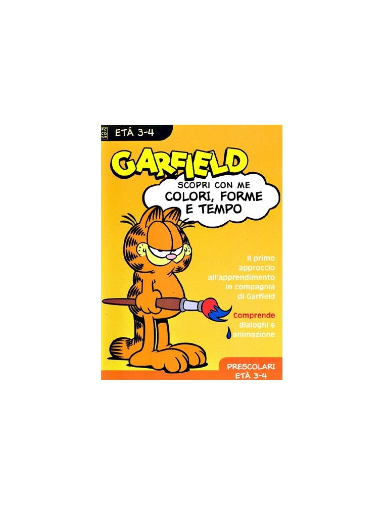 GARFIELD - COLORI,FORME E TEMPI 3-4 ANNI EDUCATIVO GIOCHI PC