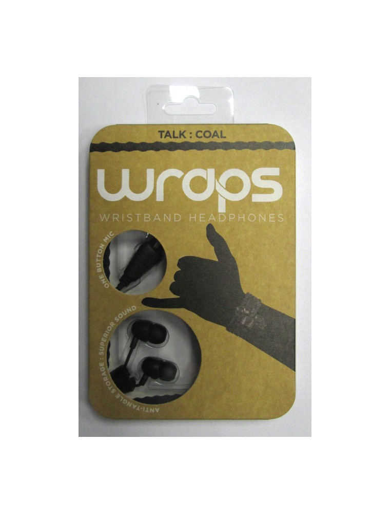 BB AURICOLARE WRAPS WRISTBAND NERO CUFFIE