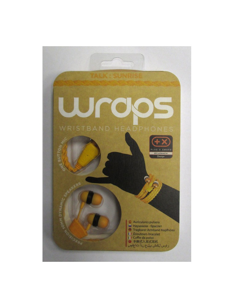 BB AURICOLARE WRAPS WRISTBAND ARANCIONE CUFFIE