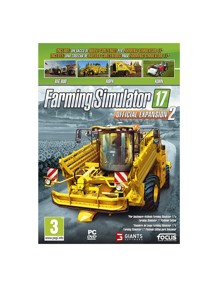 FARMING SIMULATOR 17 OFFICIAL EXPAN. 2 SIMULAZIONE - GIOCHI PC