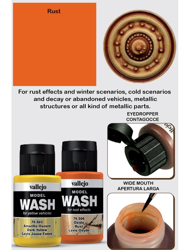 VALLEJO MODEL WASH RUST 76506 COLORI VALLEJO