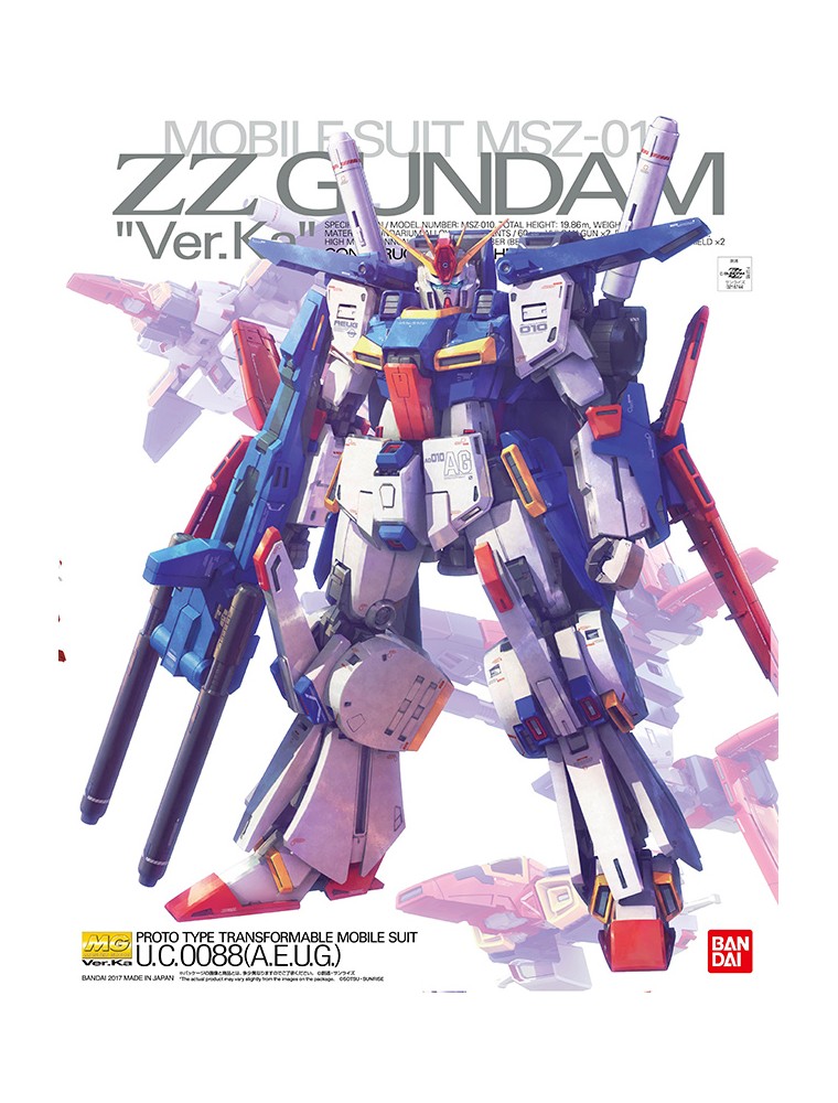 GUNDAM MASTER GRADE MG MODEL KIT ZZ VER KA 1/100 MODEL KIT BANDAI