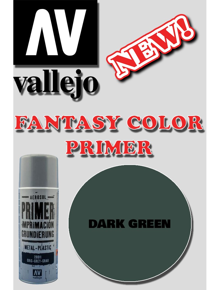 VALLEJO FANTASY COLOR PRIMER DARK GREEN 28026 COLORI VALLEJO