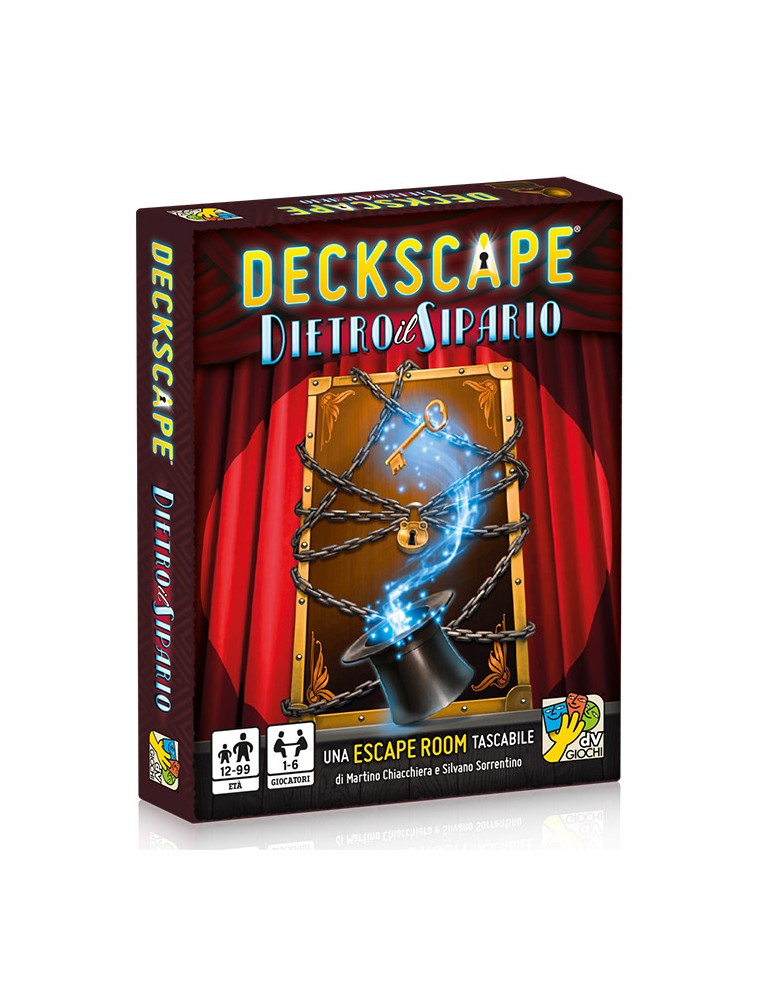 Deckscape-Dietro Il Sipario Escape Room Tascabile Gioco da Tavolo