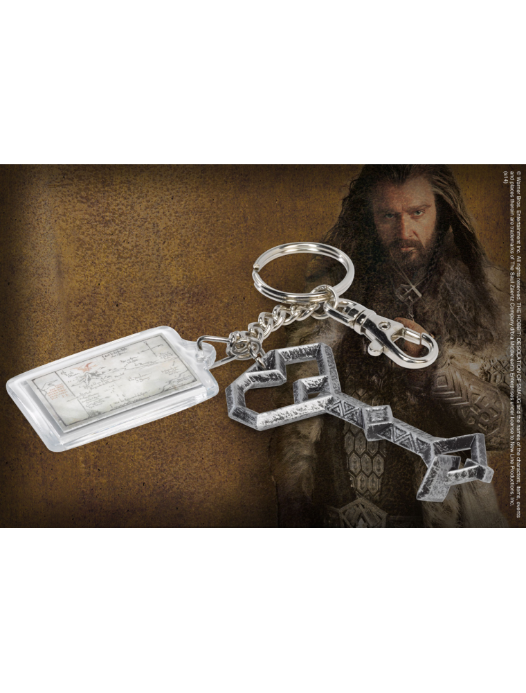 Lo Hobbit Chiave e Portachiavi Mappa Terra di Mezzo di Thorin Noble Collection