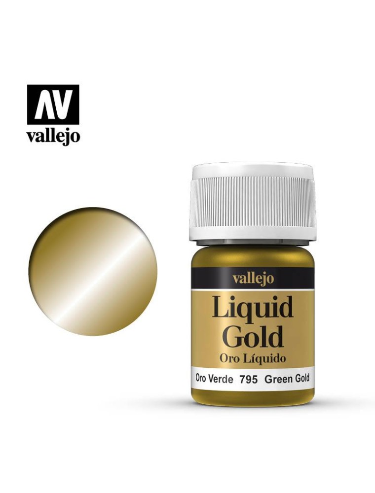 VALLEJO MODEL COLOR LIQUID GR GOLD ALCOHOL 70795 COLORI VALLEJO