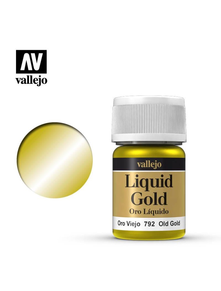 VALLEJO MODEL COLOR LIQUID OL GOLD ALCOHOL 70792 COLORI VALLEJO