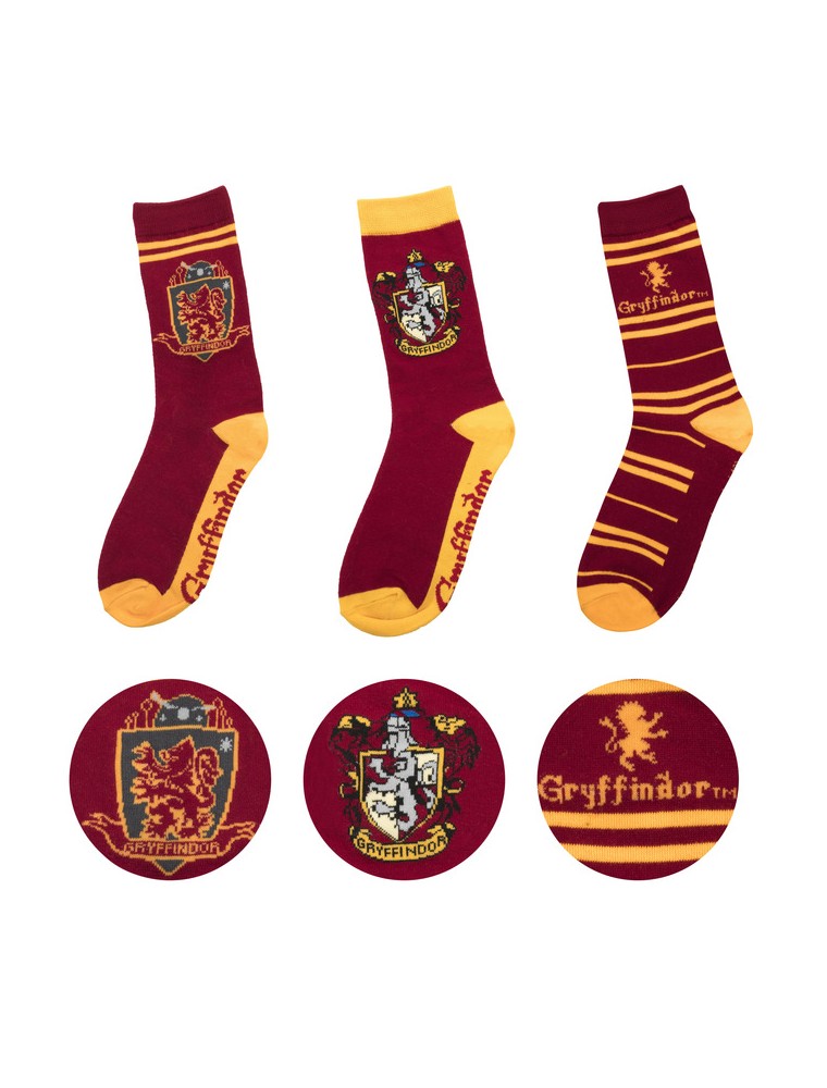 Harry Potter Cinereplicas Grifondoro Calzini 3 Pairs Set Accessori Abbigliamento