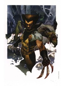 COSMIC ART S.BIANCHI -WOLVERINE&SABERTHOOT- LYTHO PRINTED ART